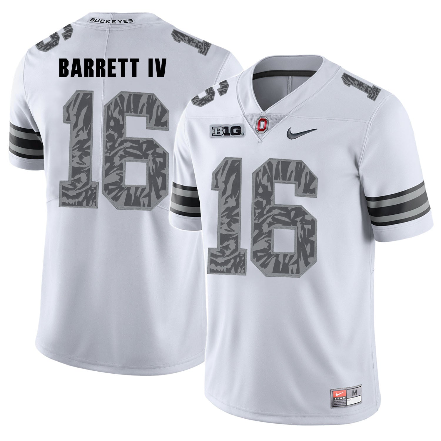 J.T. IV Ohio State Buckeyes white Shadow jersey