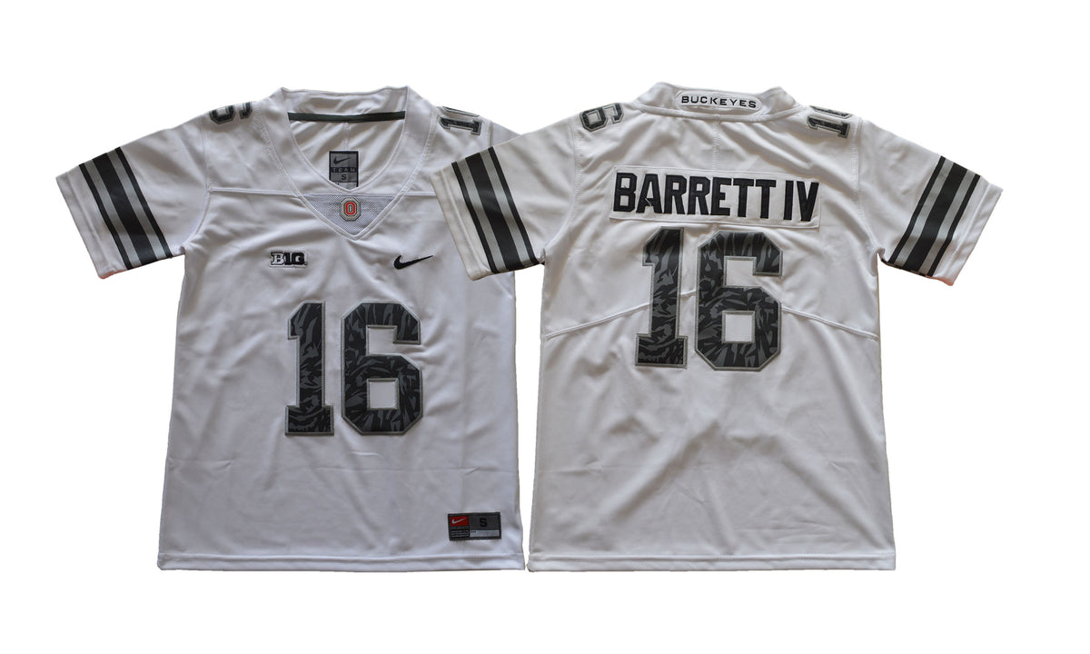 J.T. IV Ohio State Buckeyes white jersey