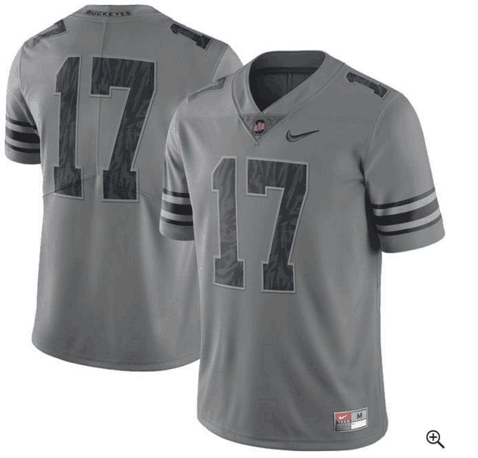 Ohio State Buckeyes gray jersey