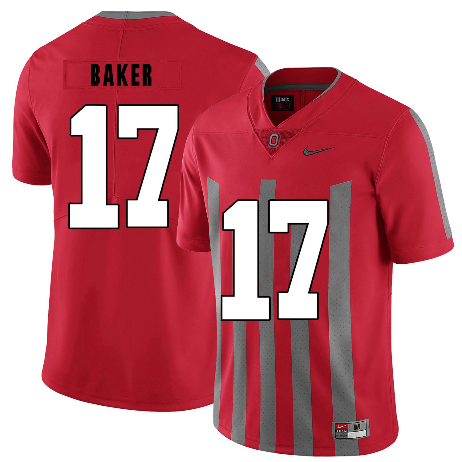 Jerome Baker Ohio State Buckeyes red Elite jersey