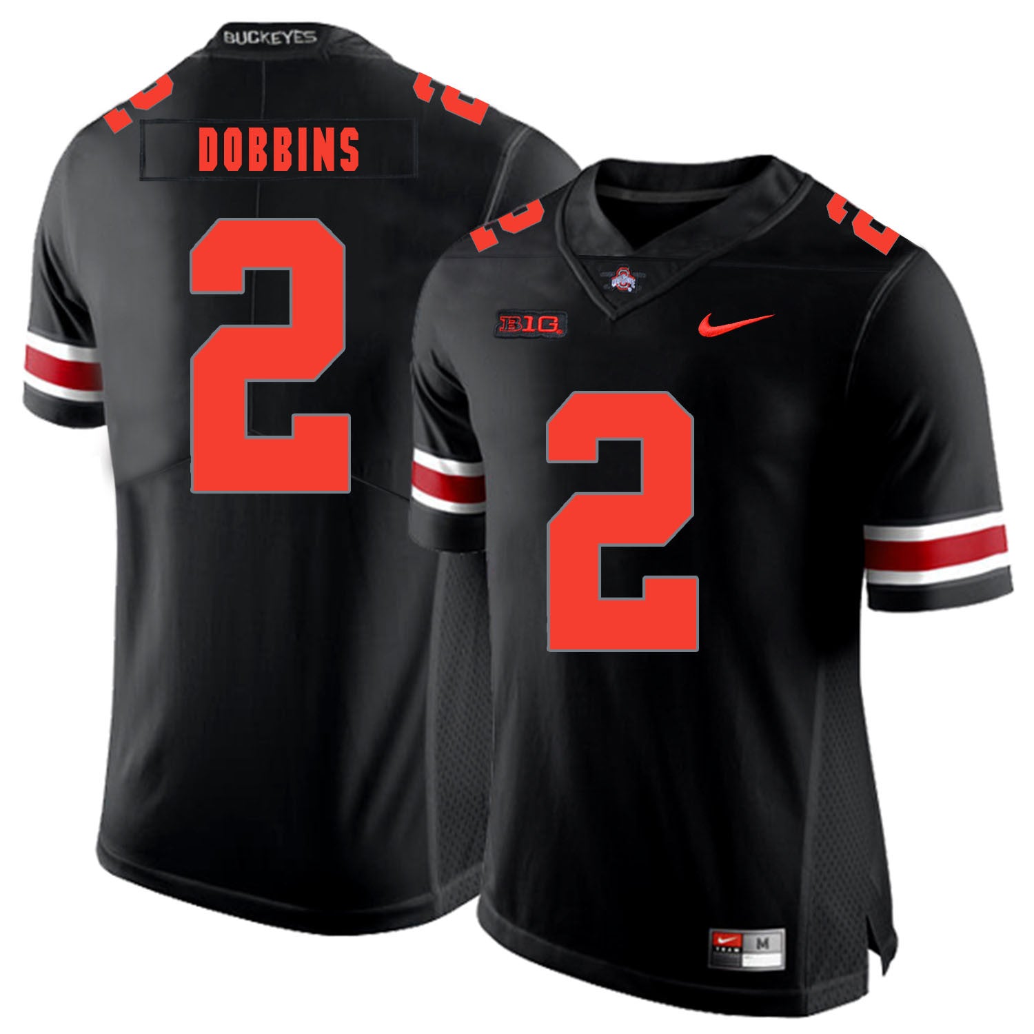 J.K. Dobbins Ohio State Buckeyes black Shadow jersey