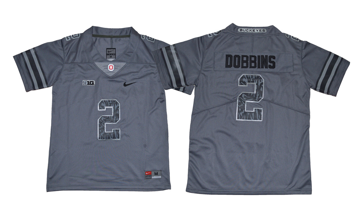 J.K. Dobbins Ohio State Buckeyes gray jersey