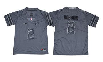 J.K. Dobbins Ohio State Buckeyes gray jersey