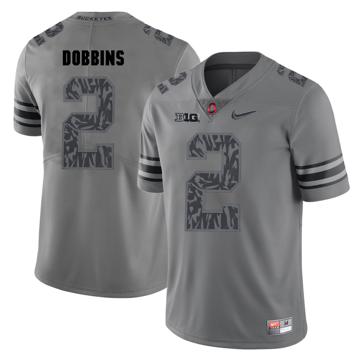 J.K. Dobbins Ohio State Buckeyes gray Shadow jersey