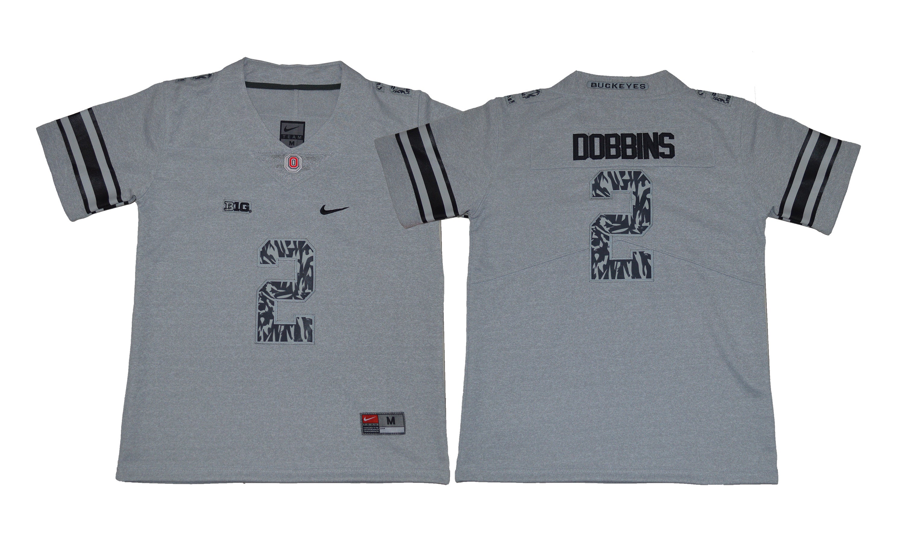 J.K. Dobbins Ohio State Buckeyes gray jersey