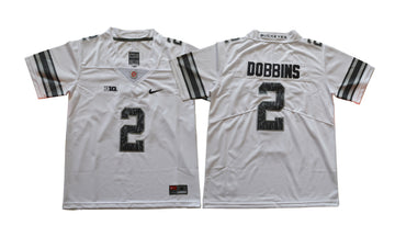 J.K. Dobbins Ohio State Buckeyes white jersey