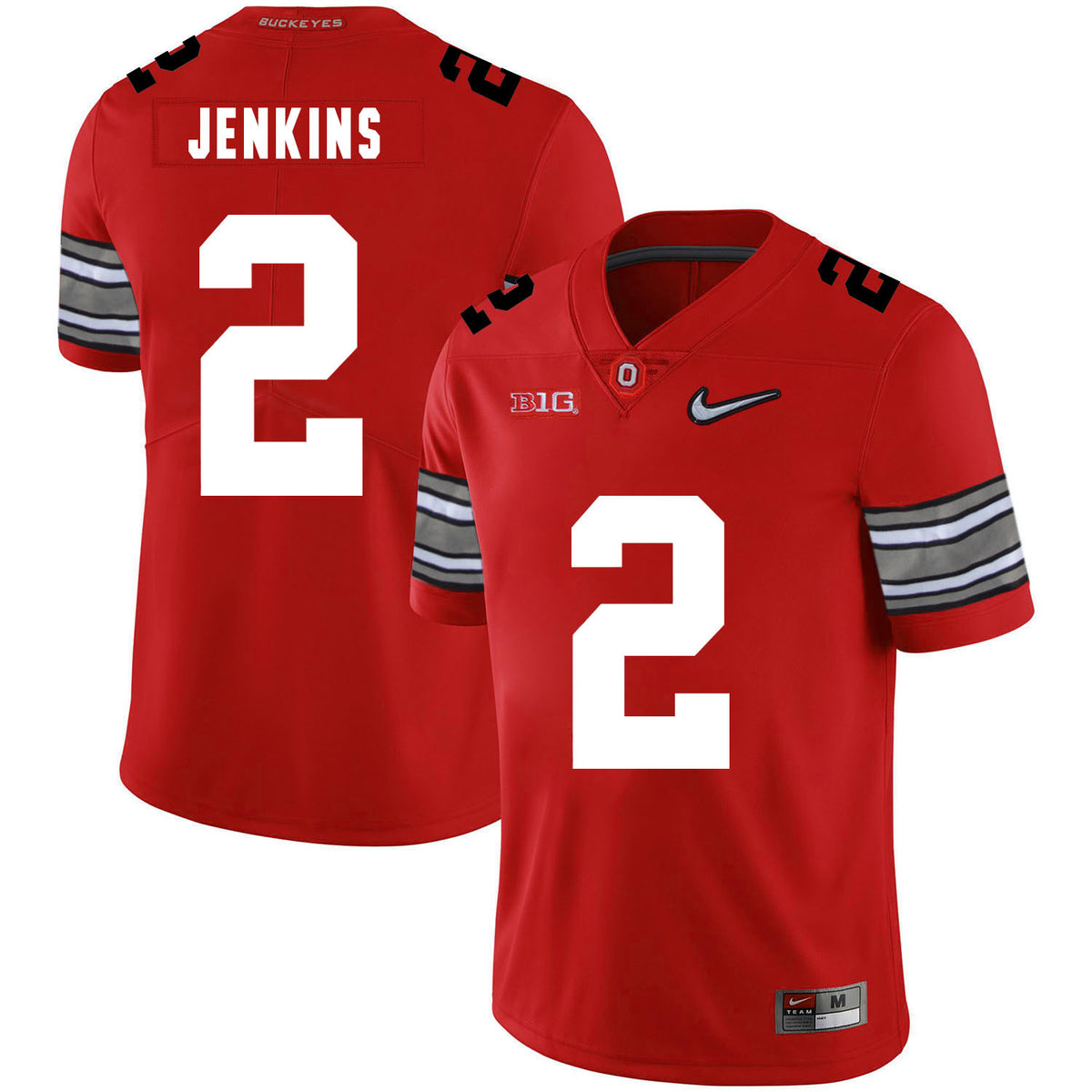 Malcolm Jenkins Ohio State Buckeyes red jersey