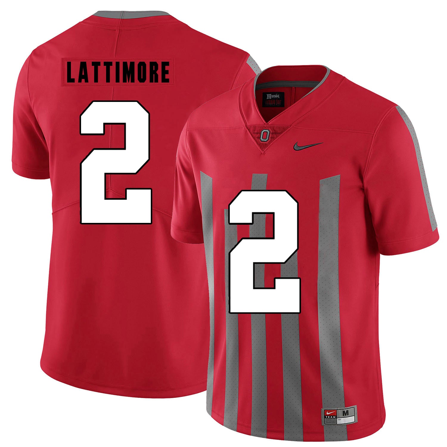 Marshon Lattimore Ohio State Buckeyes red Elite jersey