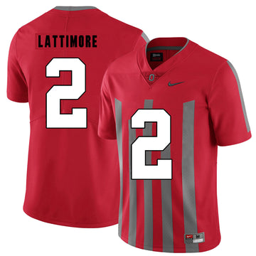 Marshon Lattimore Ohio State Buckeyes red Elite jersey
