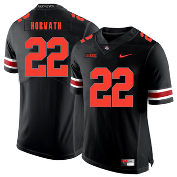 Les Horvath Ohio State Buckeyes black Shadow jersey