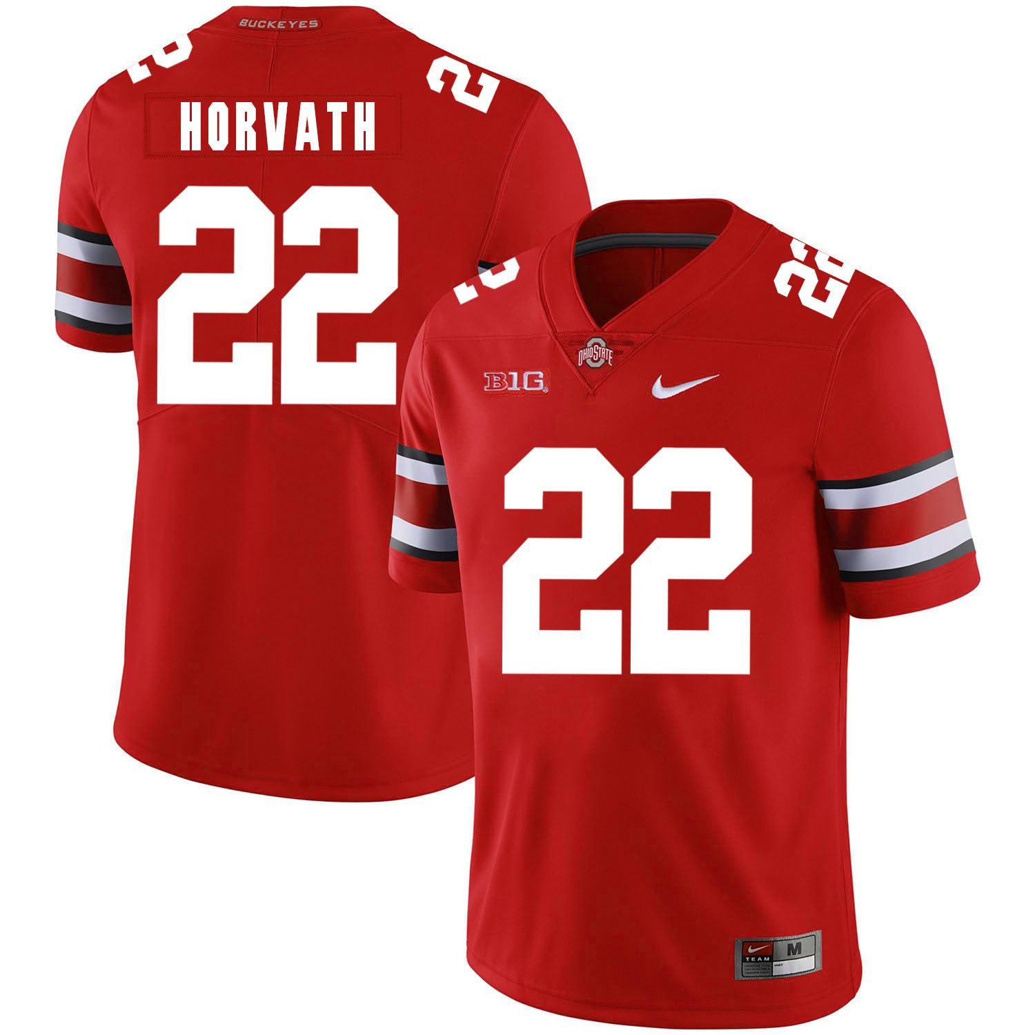 Les Horvath Ohio State Buckeyes red jersey