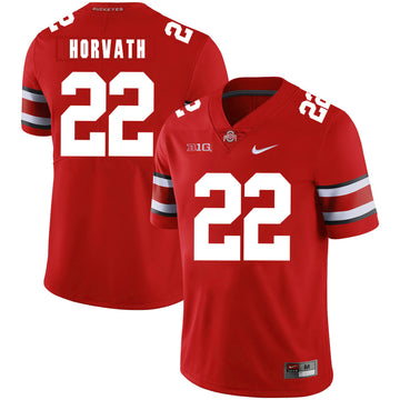 Les Horvath Ohio State Buckeyes red jersey