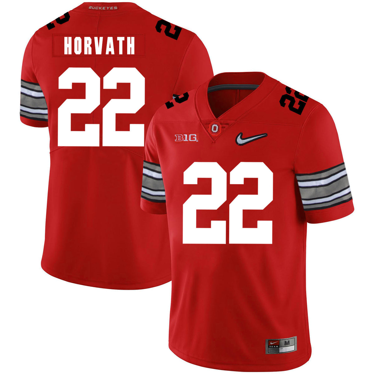 Les Horvath Ohio State Buckeyes red jersey