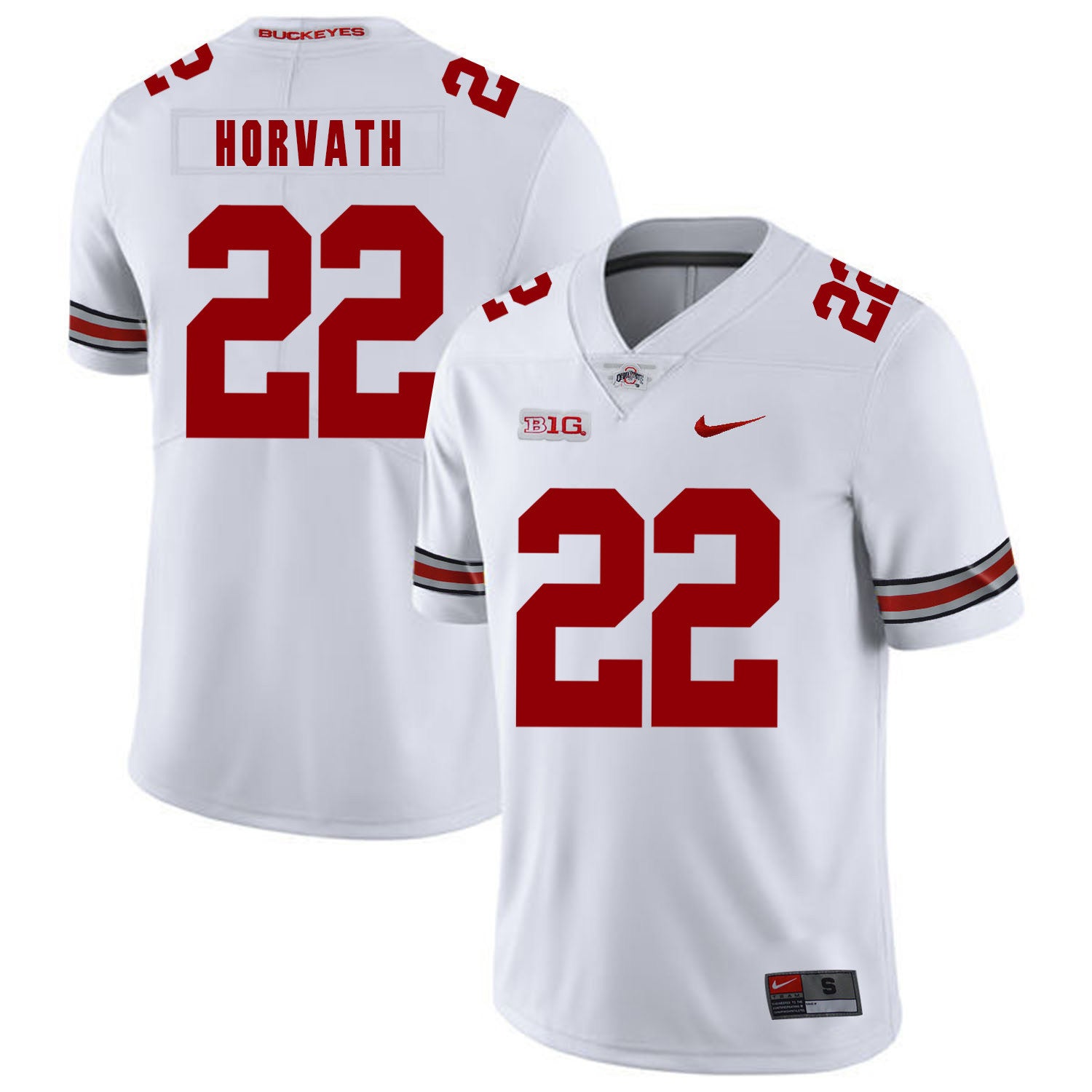 Les Horvath Ohio State Buckeyes white jersey