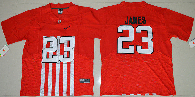 LeBron James Ohio State Buckeyes red Throwback jersey