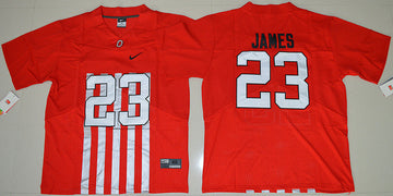 LeBron James Ohio State Buckeyes red Throwback jersey