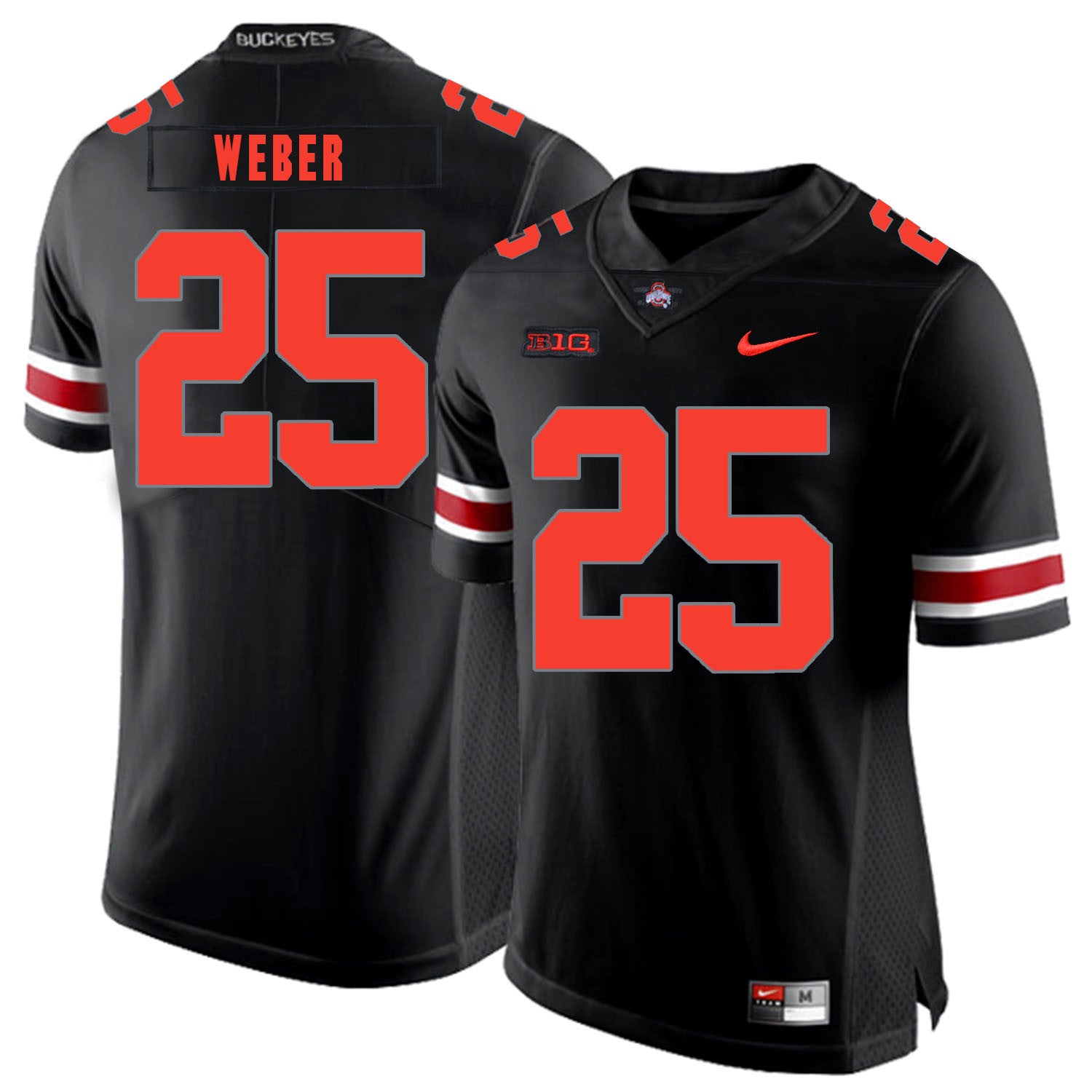 Mike Weber Ohio State Buckeyes black Shadow jersey