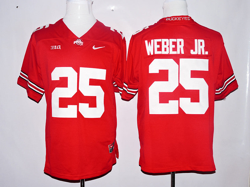 Mike Weber Jr Ohio State Buckeyes red jersey