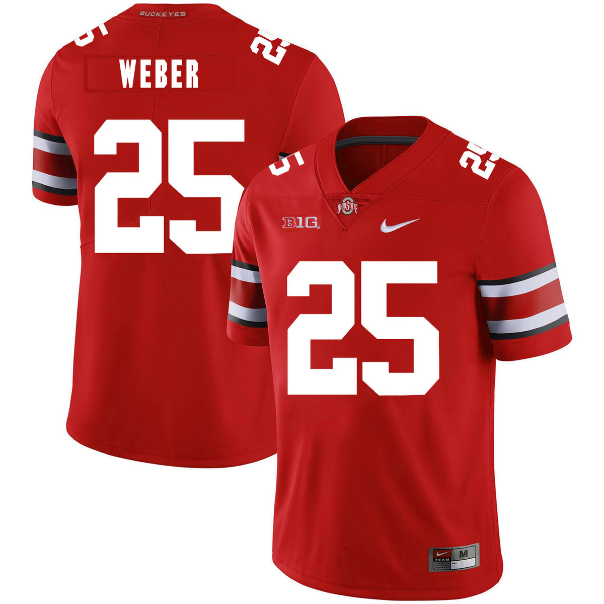 Mike Weber Ohio State Buckeyes red jersey
