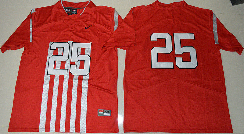 Mike Weber Ohio State Buckeyes red Throwback jersey