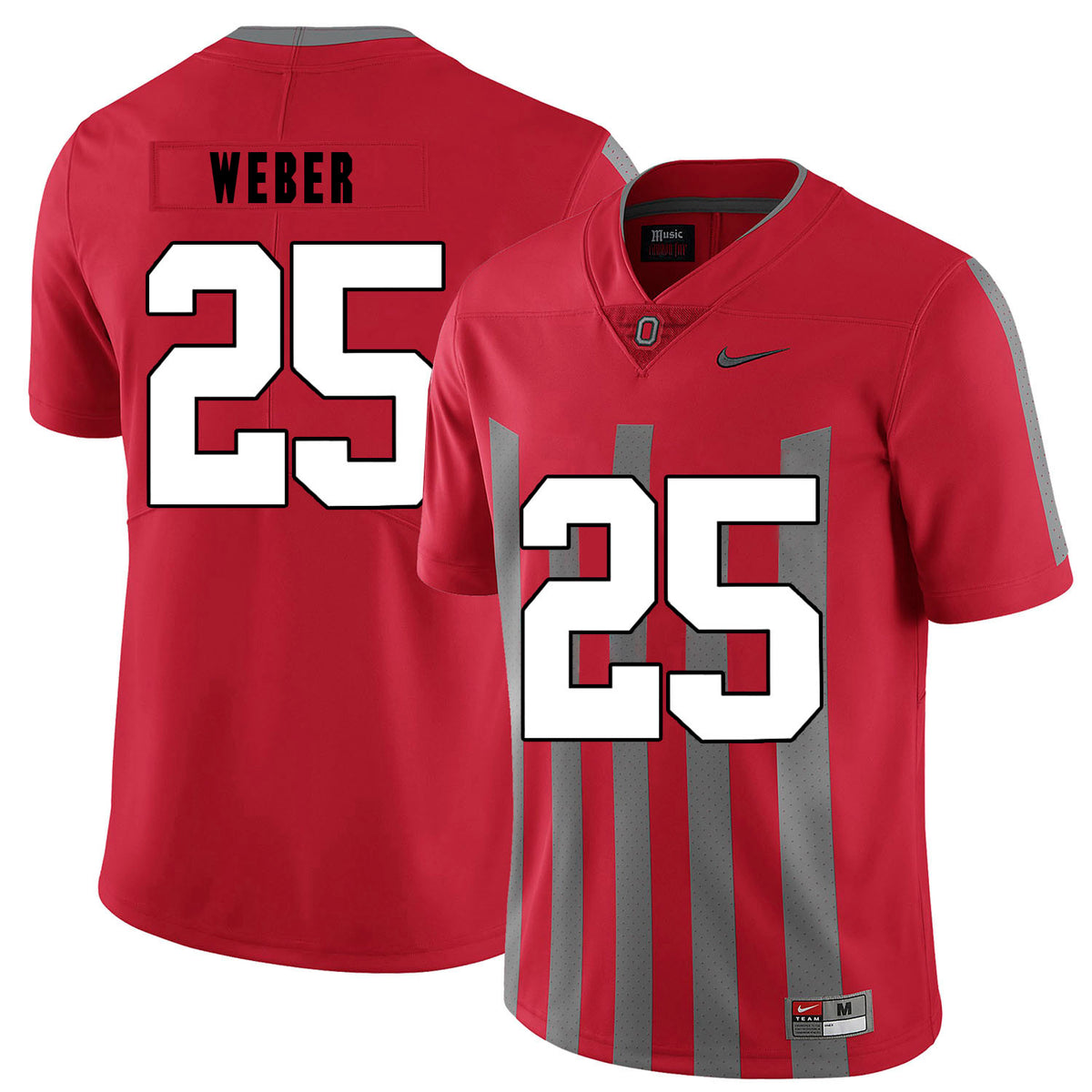 Mike Weber Ohio State Buckeyes red Elite jersey