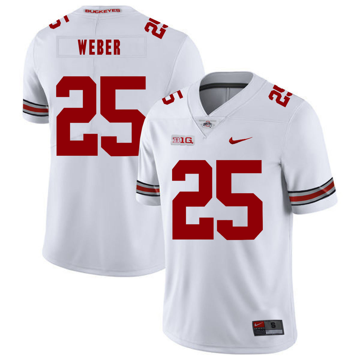 Mike Weber Ohio State Buckeyes white jersey