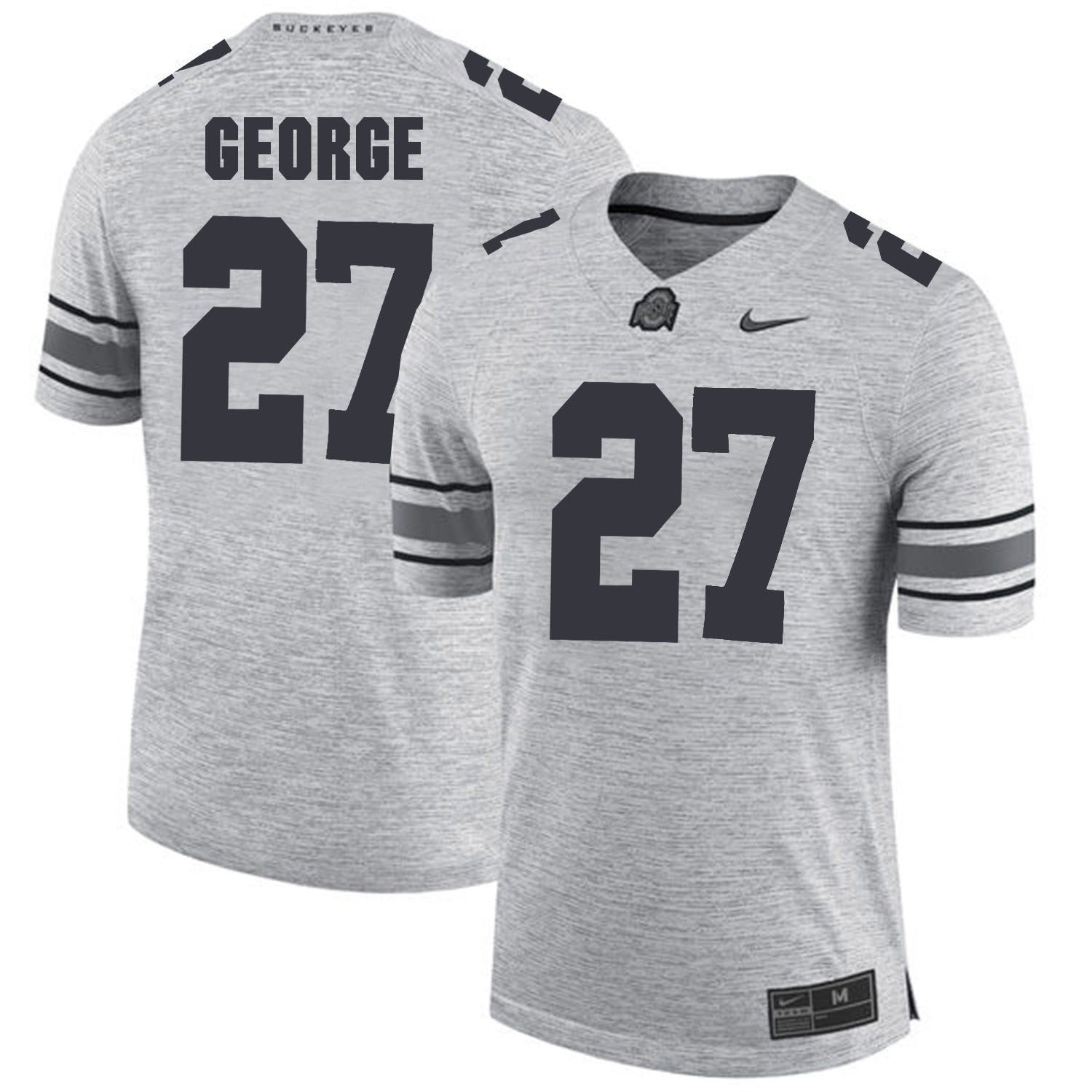 Eddie George Ohio State Buckeyes gray jersey
