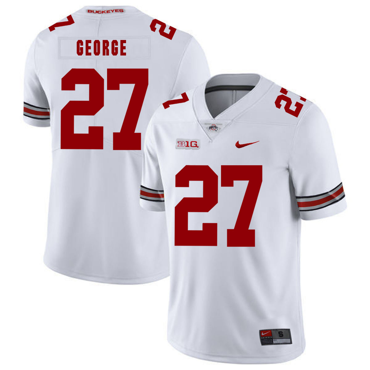 Eddie George Ohio State Buckeyes white jersey