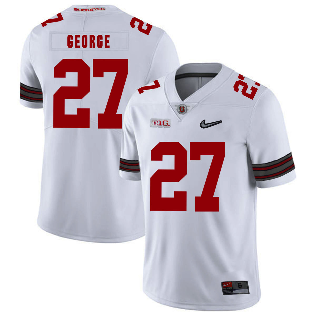 Eddie George Ohio State Buckeyes white jersey