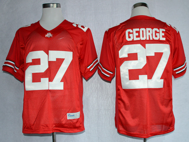 George Ohio State Buckeyes red Authentic jersey