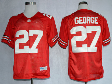George Ohio State Buckeyes red Authentic jersey