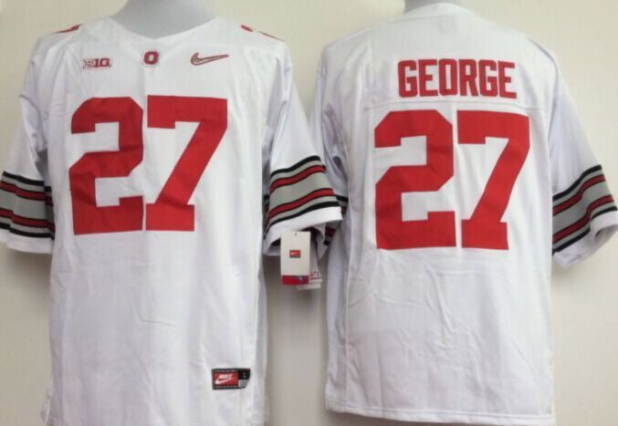 George Ohio State Buckeyes white jersey