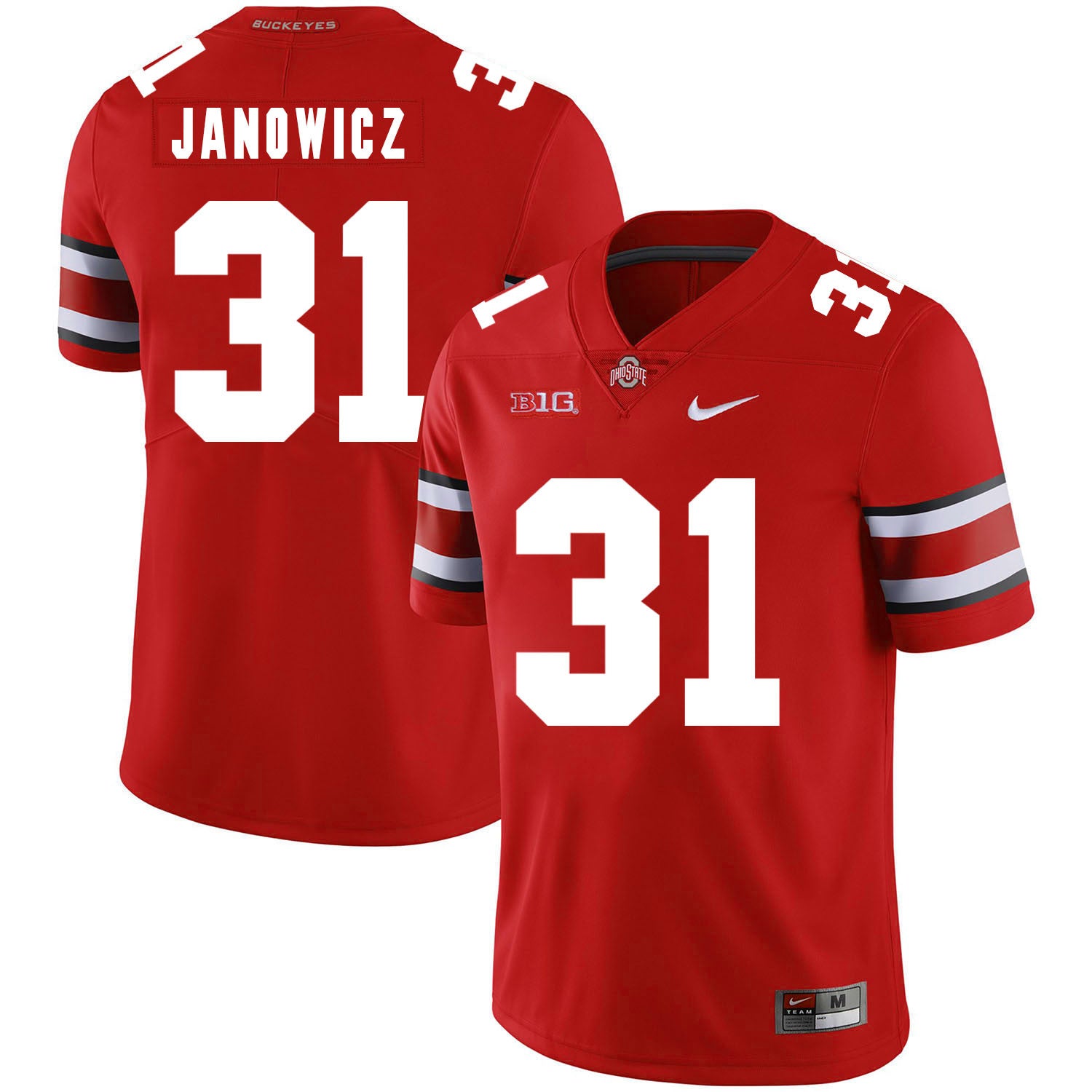Vic Janowicz Ohio State Buckeyes red jersey