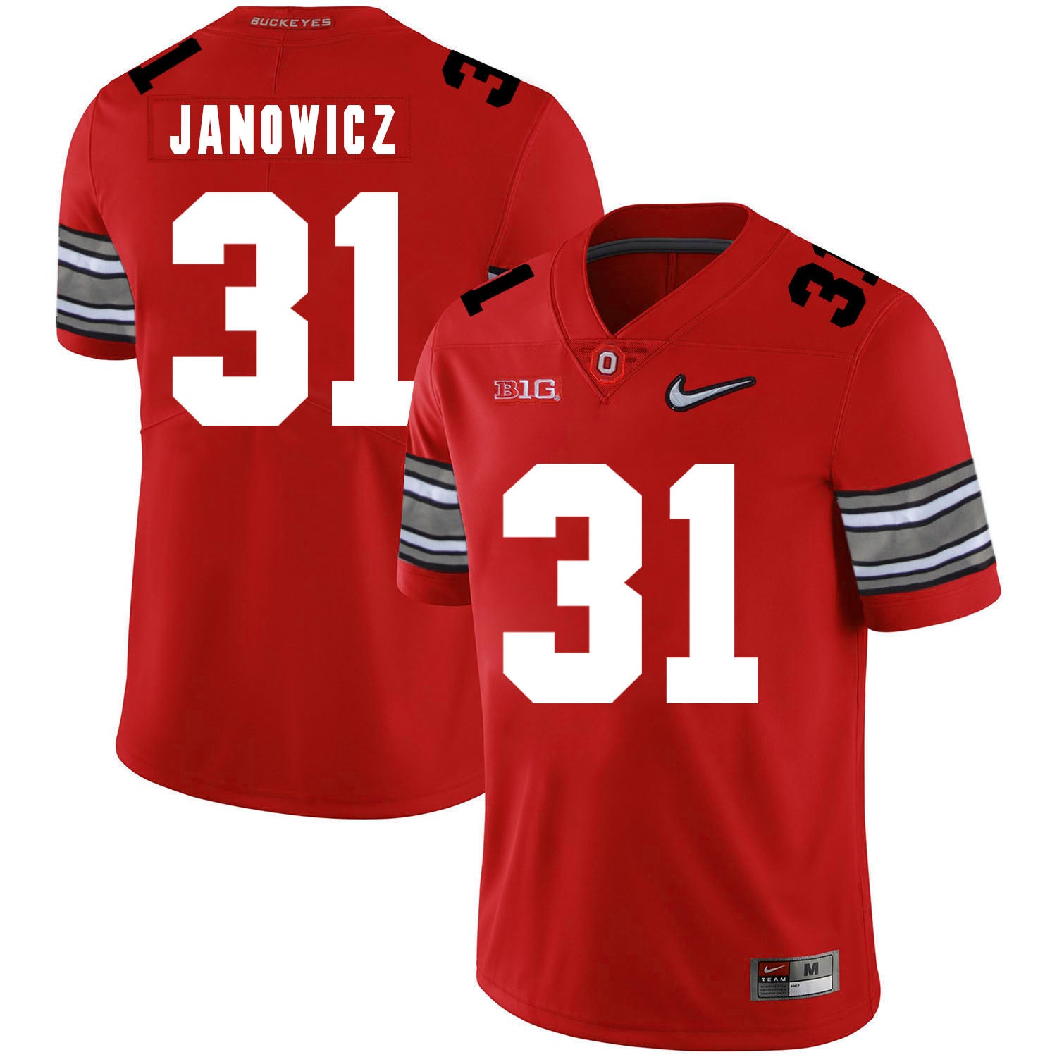 Vic Janowicz Ohio State Buckeyes red jersey