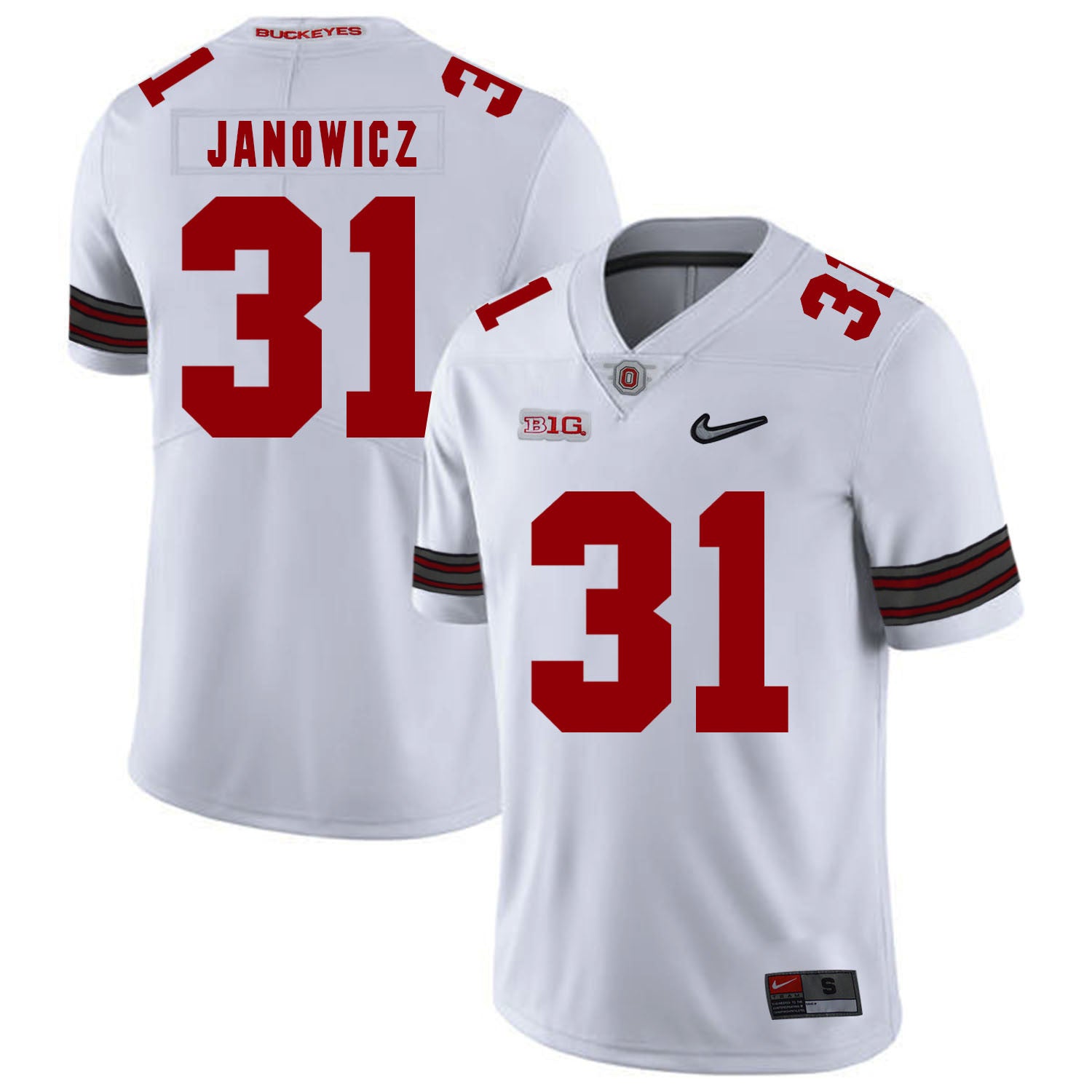 Vic Janowicz Ohio State Buckeyes white jersey