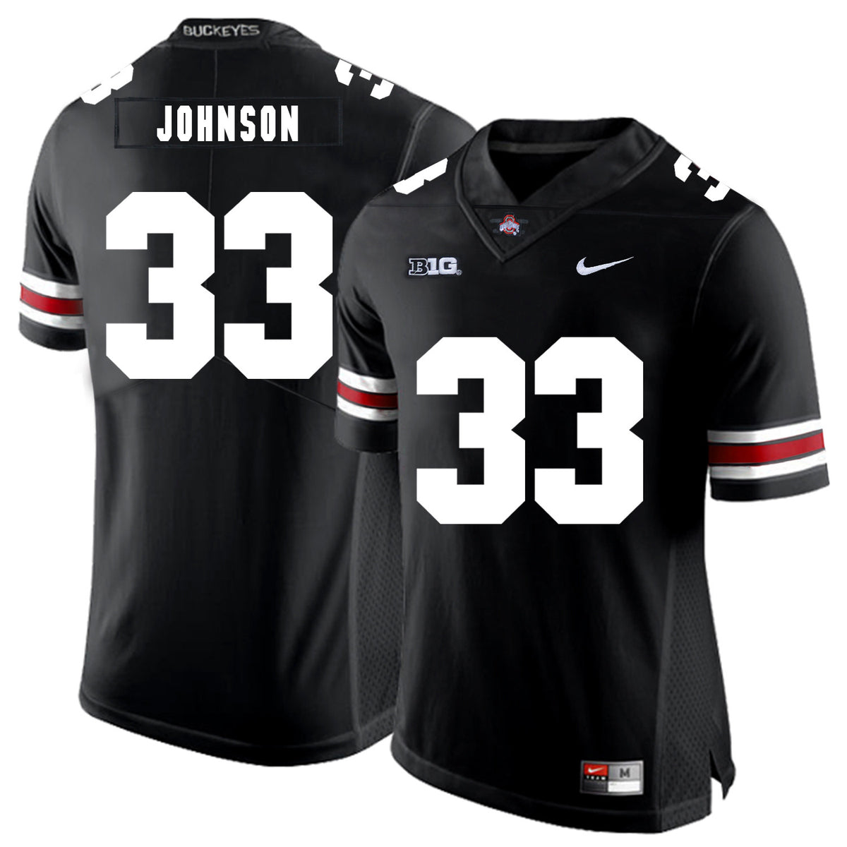 Pete Johnson Ohio State Buckeyes black jersey