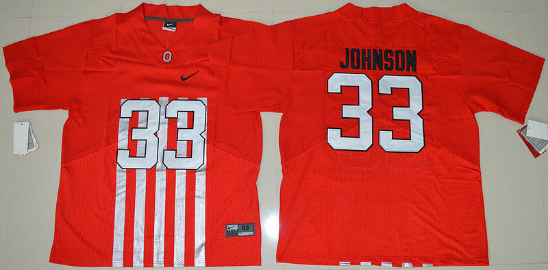 Pete Johnson Ohio State Buckeyes red Throwback jersey