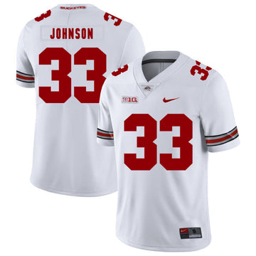 Pete Johnson Ohio State Buckeyes white jersey