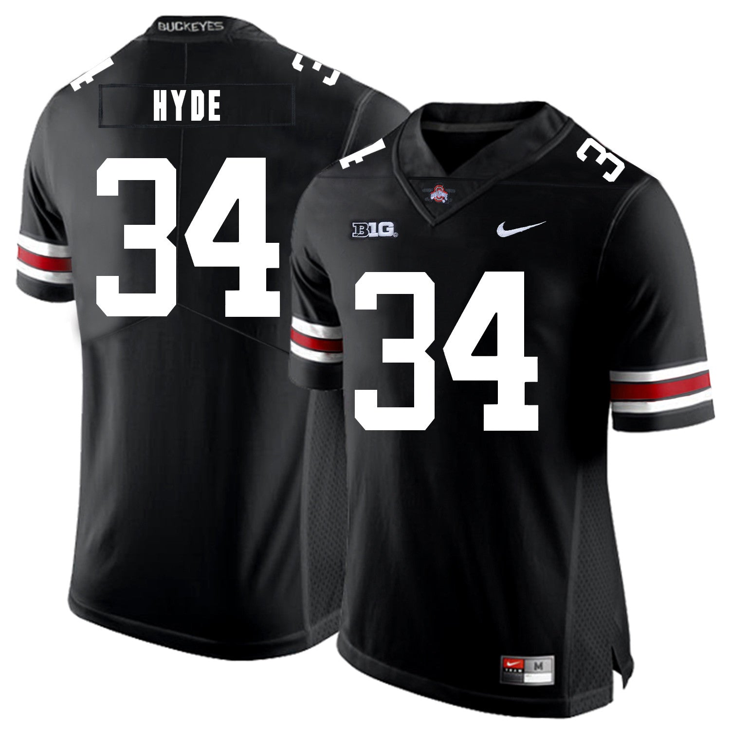 Carlos Hyde Ohio State Buckeyes black jersey