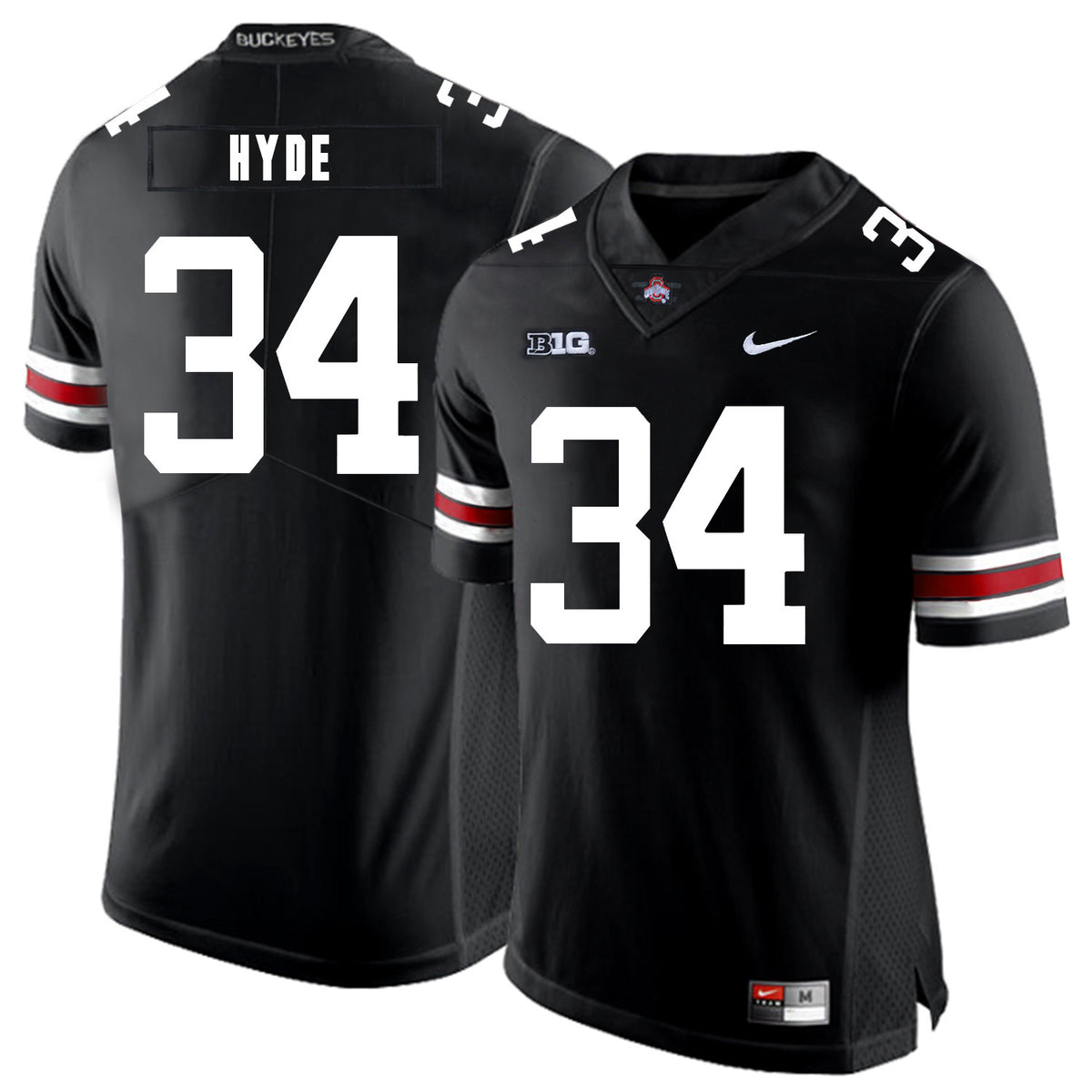 Carlos Hyde Ohio State Buckeyes black jersey