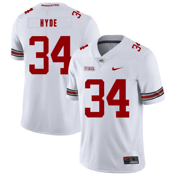 Carlos Hyde Ohio State Buckeyes white jersey