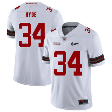 Carlos Hyde Ohio State Buckeyes white jersey