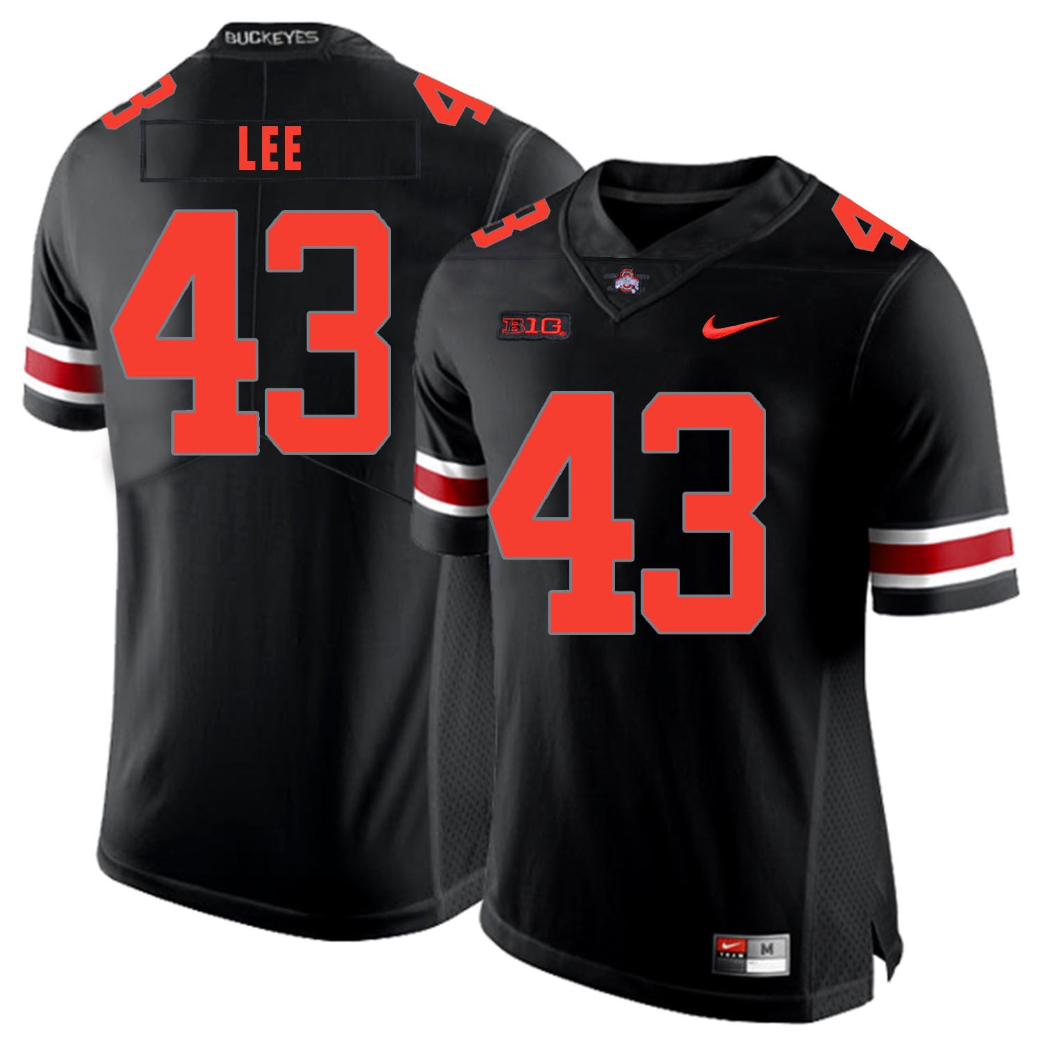 Darron Lee Ohio State Buckeyes black Shadow jersey