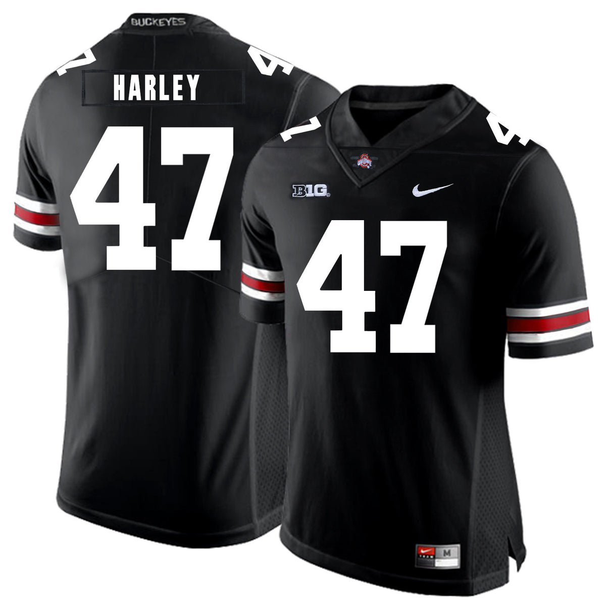 Chic Harley Ohio State Buckeyes black jersey