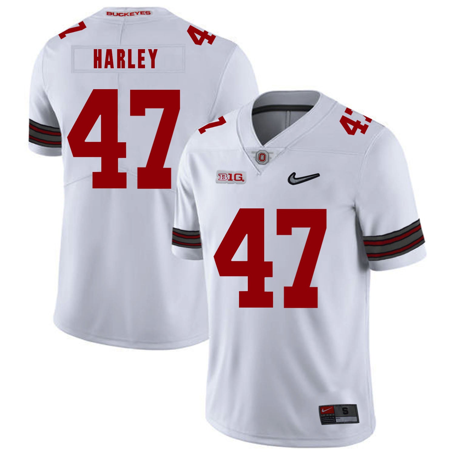 Chic Harley Ohio State Buckeyes white jersey