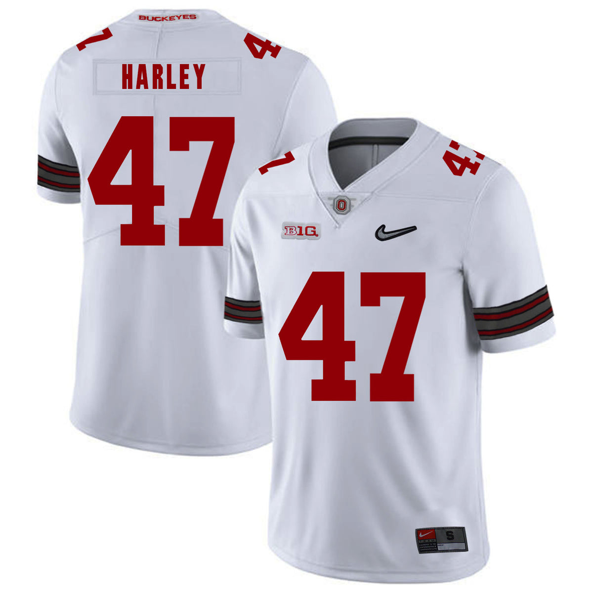 Chic Harley Ohio State Buckeyes white jersey