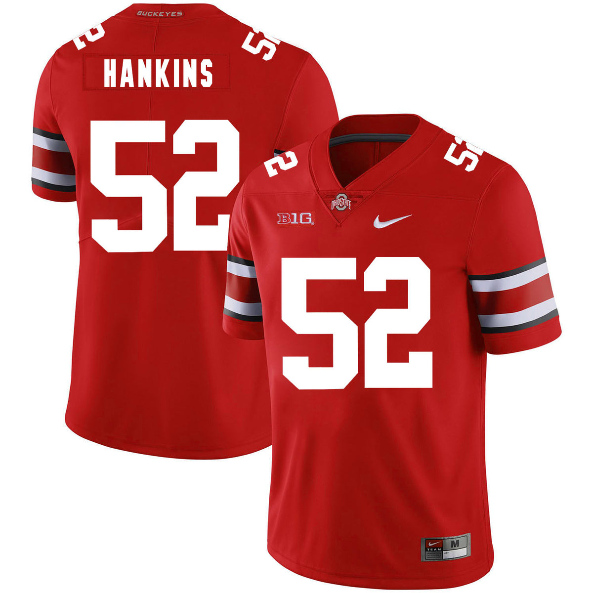 Johnathan Hankins Ohio State Buckeyes red jersey