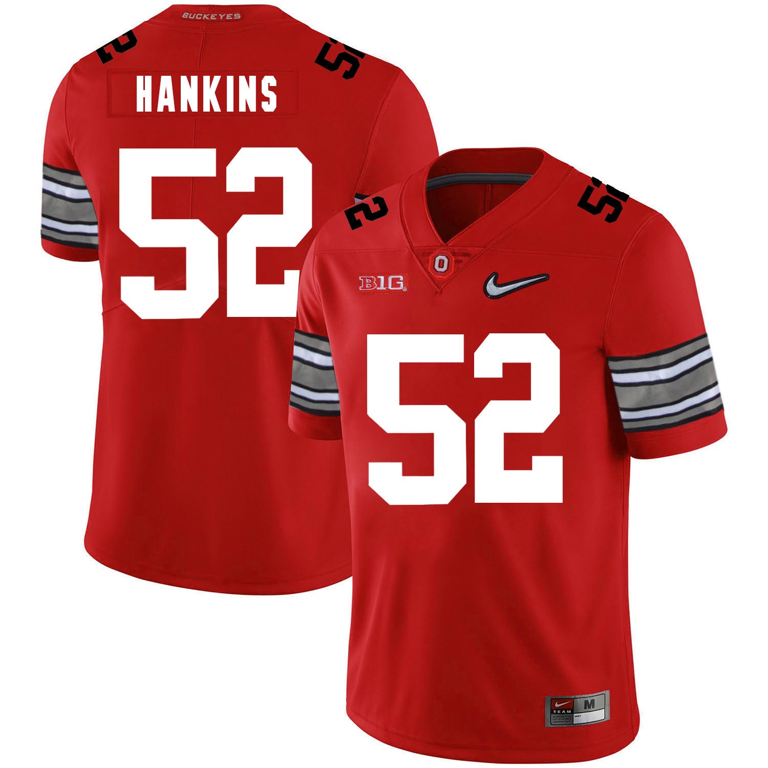 Johnathan Hankins Ohio State Buckeyes red jersey