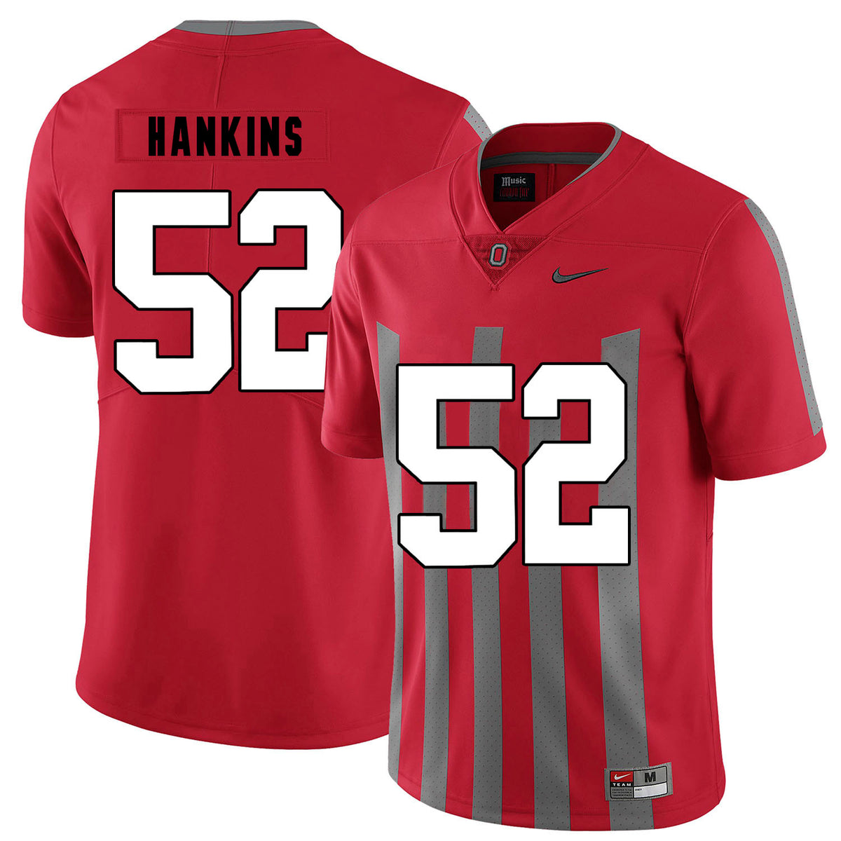 Johnathan Hankins Ohio State Buckeyes red Elite jersey