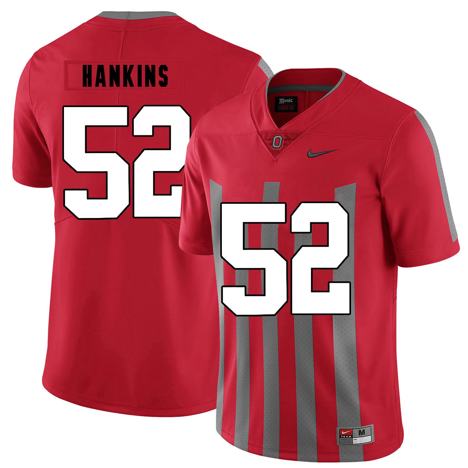 Johnathan Hankins Ohio State Buckeyes red Elite jersey